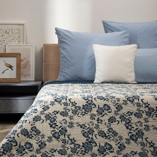 200x220 cm, Alb;Albastru