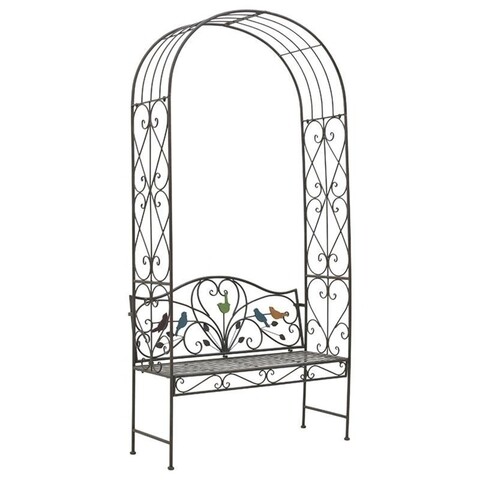 Banca Antique, InArt, 115x45x228 cm, metal, maro