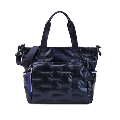 Geanta Puffer, COCCON, Hedgren, 34x14x33 cm, poliester, bleumarin