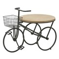 Masa pentru gradina Bicycle, InArt, 94x60x70 cm, metal/lemn, bej/negru