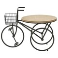 Masa pentru gradina Bicycle, InArt, 94x60x70 cm, metal/lemn, bej/negru