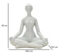 Figurina /sculptura decorativa Yoga Woman, Mauro Ferretti, 20.5x15.5x23 cm, polirasina, alb
