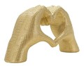 Figurina /sculptura decorativa Hands Lover, Mauro Ferretti, 25x7.5x13.5 cm, polirasina, auriu