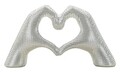 Figurina /sculptura decorativa Hands Lover, Mauro Ferretti, 25x7.5x13.5 cm, polirasina, argintiu