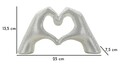 Figurina /sculptura decorativa Hands Lover, Mauro Ferretti, 25x7.5x13.5 cm, polirasina, argintiu