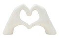 Figurina /sculptura decorativa Hands Lover, Mauro Ferretti, 25x7.5x13.5 cm, polirasina, alb