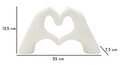 Figurina /sculptura decorativa Hands Lover, Mauro Ferretti, 25x7.5x13.5 cm, polirasina, alb