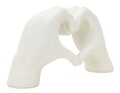 Figurina /sculptura decorativa Hands Lover, Mauro Ferretti, 25x7.5x13.5 cm, polirasina, alb