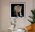 Tablou decorativ Jaguar  -A, Mauro Ferretti, 82x82 cm, lemn de pin/canvas pictat si lacuit, multicolor