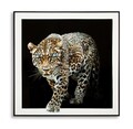 Tablou decorativ Jaguar -B, Mauro Ferretti, 82x82 cm, lemn de pin/canvas pictat si lacuit, multicolor