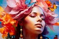 Tablou decorativ Marty -B, Mauro Ferretti, 62x92 cm, lemn de pin/canvas pictat si lacuit, multicolor