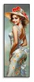Tablou decorativ Elegant -B, Mauro Ferretti, 52x152 cm, lemn de pin/canvas pictat si lacuit, multicolor