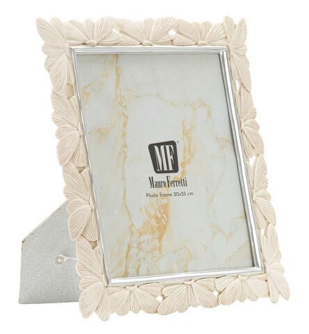 Rama foto Butterfly, Mauro Ferretti, 20x25 cm, polirasina/sticla, crem