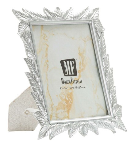 Rama foto Leavy, Mauro Ferretti, 15x20 cm, polirasina/sticla, argintiu