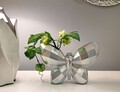 Vaza decorativa Butterfly, Mauro Ferretti, 22.5x8x15 cm, polirasina, argintiu