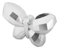 Vaza decorativa Butterfly, Mauro Ferretti, 22.5x8x15 cm, polirasina, argintiu