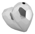 Vaza decorativa Heart, Mauro Ferretti, 19x9x18 cm, polirasina, argintiu
