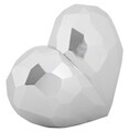 Vaza decorativa Heart, Mauro Ferretti, 19x9x18 cm, polirasina, argintiu