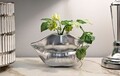 Vaza decorativa Lips Silver, Mauro Ferretti, 23x8x12 cm, polirasina, argintiu