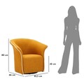 Fotoliu rotativ Senape Siena Swivel, Mauro Ferretti, 83.5x66x80 cm, fier/poliester, galben mustar