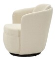 Fotoliu rotativ Torino Cream Swivel, Mauro Ferretti, 70x72x75 cm, fier/poliester, crem