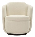 Fotoliu rotativ Torino Cream Swivel, Mauro Ferretti, 70x72x75 cm, fier/poliester, crem