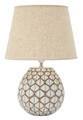 Lampa de masa Tibet, Mauro Ferretti,  1 x E27, 40W, 35x52 cm, polirasina/fier/textil, alb antic