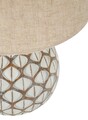 Lampa de masa Tibet, Mauro Ferretti,  1 x E27, 40W, 35x52 cm, polirasina/fier/textil, alb antic