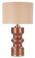 Lampa de masa Rosenthal -H, Mauro Ferretti,  1 x E27, 40W, 40.5x69.5 cm, sticla/fier/textil, maro/auriu