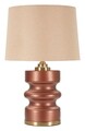 Lampa de masa Rosenthal -B, Mauro Ferretti,  1 x E27, 40W, 36.5x56.5 cm, sticla/fier/textil, maro/auriu