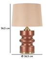 Lampa de masa Rosenthal -B, Mauro Ferretti,  1 x E27, 40W, 36.5x56.5 cm, sticla/fier/textil, maro/auriu