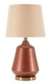 Lampa de masa Rosenthal -C, Mauro Ferretti,  1 x E27, 40W, 35.5x65 cm, sticla/fier/textil, maro/auriu