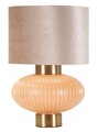 Lampa de masa Perly -W, Mauro Ferretti,  1 x E27, 40W, 33x49 cm, sticla/fier/textil, perla/auriu