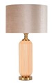 Lampa de masa Perly -C, Mauro Ferretti,  1 x E27, 40W, 35.5x64 cm, sticla/fier/textil, perla/auriu