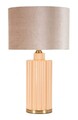 Lampa de masa Perly -D, Mauro Ferretti,  1 x E27, 40W, 40.5x69.5 cm, sticla/fier/textil, perla/auriu