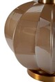 Lampa de masa Prague -H, Mauro Ferretti,  1 x E27, 40W, 40.5x57 cm, sticla/fier/textil, maro/auriu
