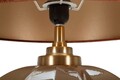Lampa de masa Prague -H, Mauro Ferretti,  1 x E27, 40W, 40.5x57 cm, sticla/fier/textil, maro/auriu