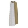 Vaza decorativa Gold, InArt, 18x12x39 cm, ceramica, alb/auriu
