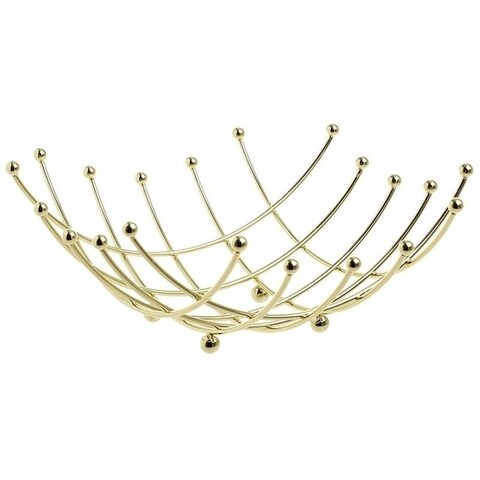 Cos pentru fructe Gold, InArt, 25x10 cm, metal, auriu
