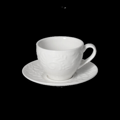 Set 6 cesti de cafea cu farfurie Etoile, Andrea Fontebasso, 90 ml, New Bone China, alb