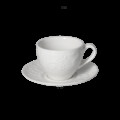 Set 6 cesti de cafea cu farfurie Etoile, Andrea Fontebasso, 90 ml, New Bone China, alb