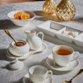 Set 6 cesti de cafea cu farfurie Etoile, Andrea Fontebasso, 90 ml, New Bone China, alb