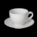 Set 4 cesti de ceai cu farfurie Etoile, Andrea Fontebasso, 200 ml, New Bone China, alb