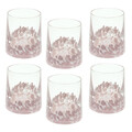 Set 6 pahare Venezia, Andrea Fontebasso, 300 ml, sticla, roz/transparent