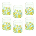 Set 6 pahare Venezia, Andrea Fontebasso, 300 ml, sticla, albastru/galben