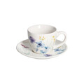 Set 6 cesti de cafea cu farfurie Iris Florenne, Tognana, 80 ml, New Bone China, multicolor