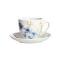 Set 6 cesti de ceai cu farfurie Iris Florenne, Tognana, 200 ml, New Bone China, multicolor