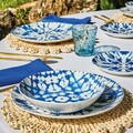 Serviciu de masa 18 piese Madison Mirage, Tognana, portelan, alb/albastru