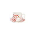 Set 6 cesti de ceai cu farfurie Ivy Apulia, Tognana, 220 ml, New Bone China, multicolor