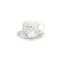 Set 6 cesti de ceai cu farfurie Ivy Apulia, Tognana, 220 ml, New Bone China, multicolor